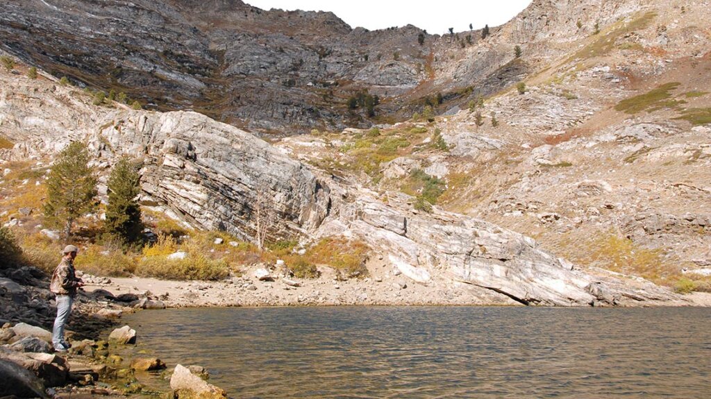 fishing at angel lake in nevada