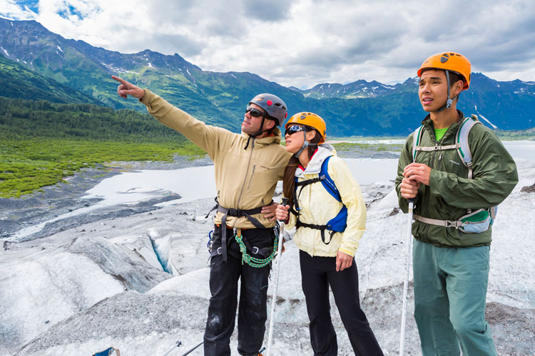 Group on an Alaska adventure tour