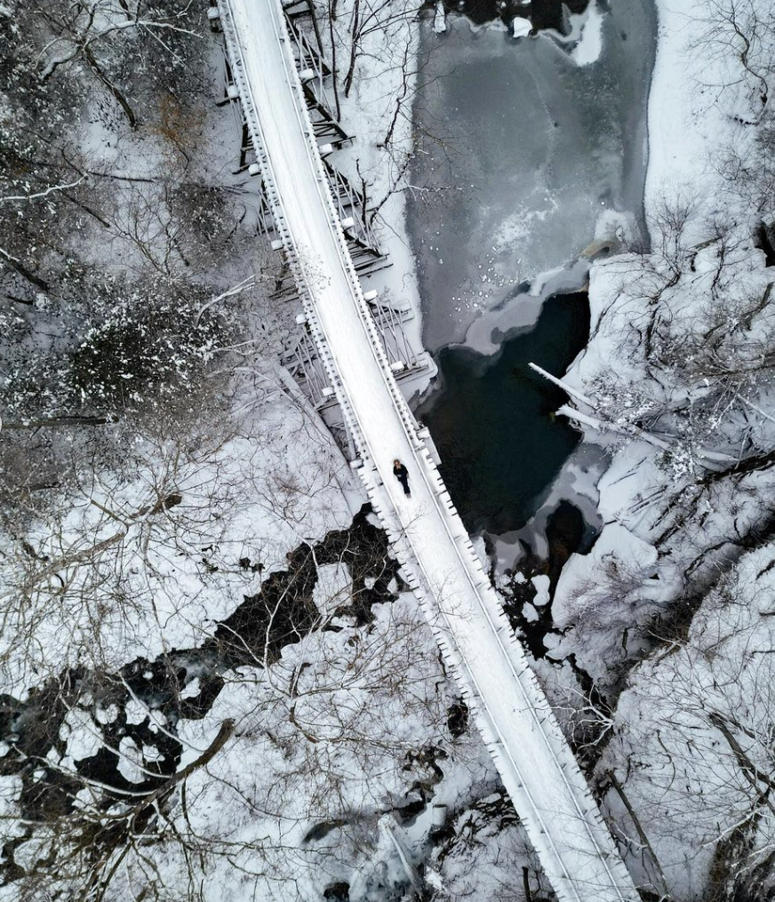 Fayetteville, winter, bridge