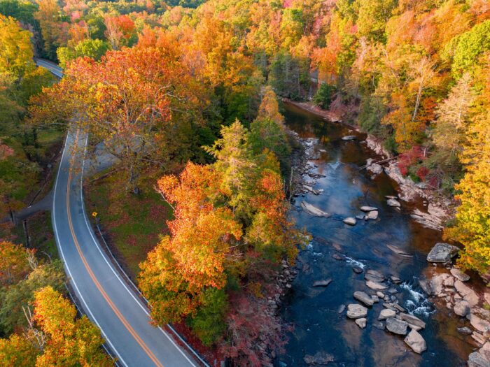 Audra State Park, Fall, Aerial view