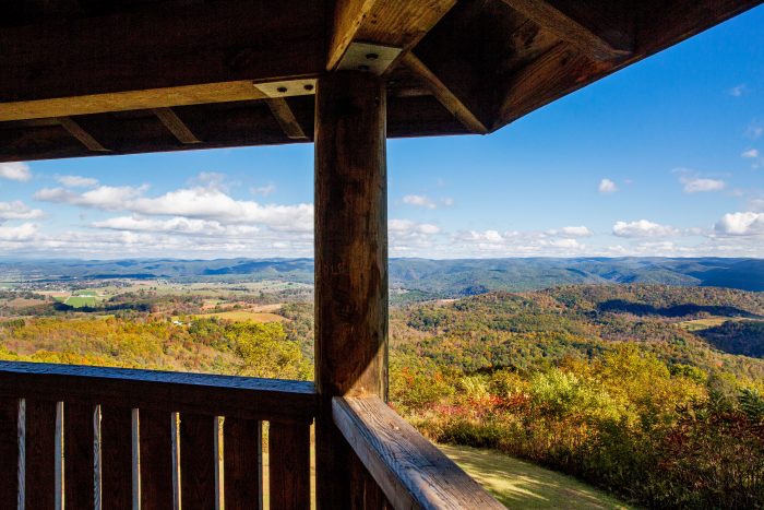 Droop Mountain Battlefield State Park, fall, lookout tower