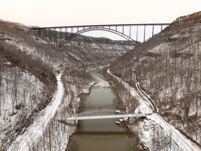 New River Gorge Bridge, winter