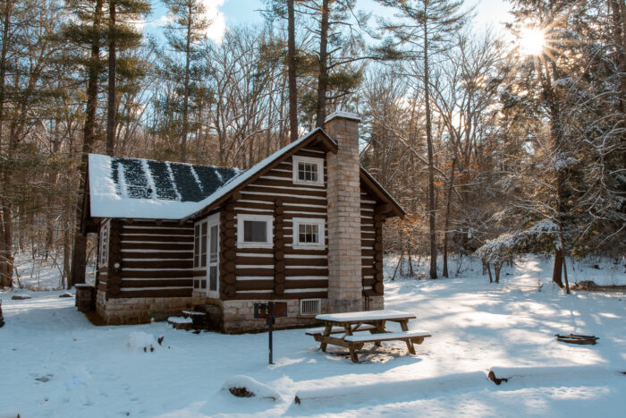 Greenbrier State Forest, Cabin, Winter