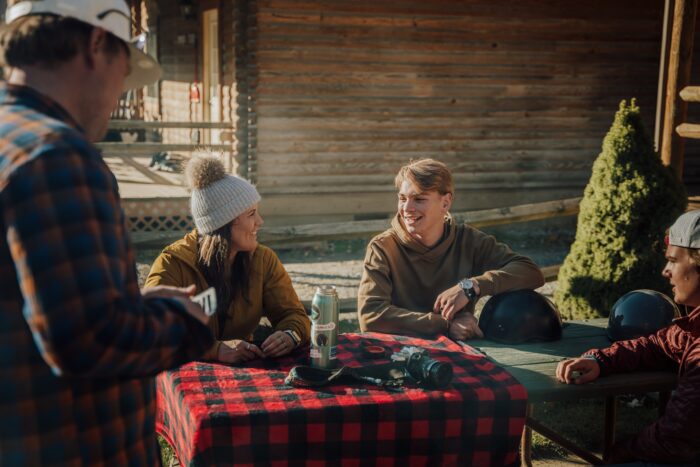 Ashaland ATV Resort, people at a table outside